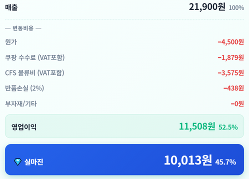 소싱 마진계산기 화면